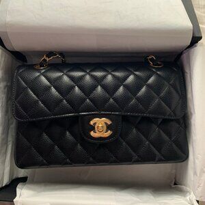 Chanel Classic Double Flap Bag Quilted Caviar